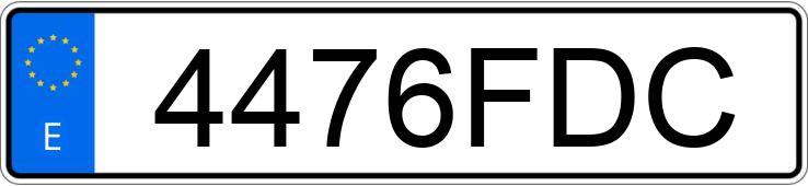 Numer rejestracyjny 4476FDC posiada MERCEDES C (203)