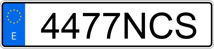 Numer rejestracyjny 4477NCS posiada RENAULT TRAFIC