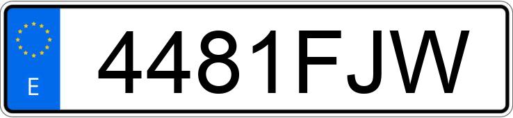 Numer rejestracyjny 4481FJW posiada TOYOTA AVENSIS