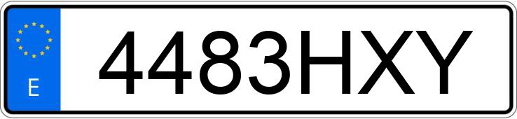 Numer rejestracyjny 4483HXY posiada FIAT PUNTO
