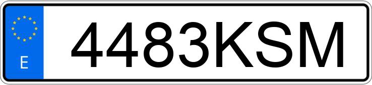 Numer rejestracyjny 4483KSM posiada FORD CUSTOM Numer rejestracyjny 4483KSM posiada FORD CUSTOM