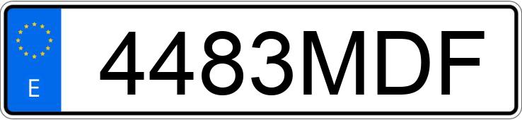 Numer rejestracyjny 4483MDF posiada TOYOTA COROLLA