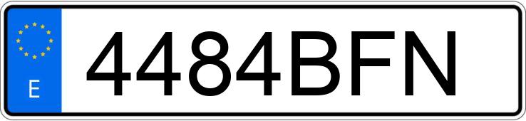 Numer rejestracyjny 4484BFN posiada RENAULT LAGUNA