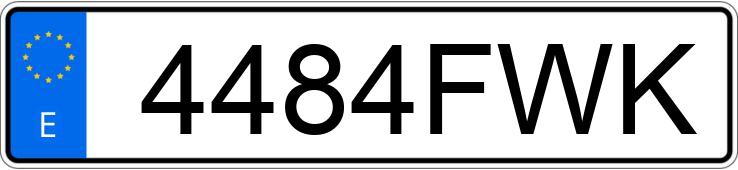 Numer rejestracyjny 4484FWK posiada SCANIA K
