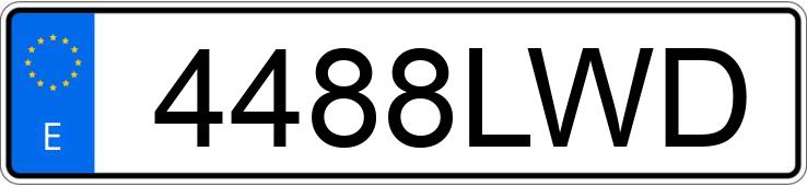 Numer rejestracyjny 4488LWD posiada KIA E-NIRO