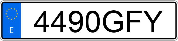 Numer rejestracyjny 4490GFY posiada VOLKSWAGEN POLO