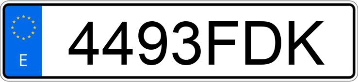 Numer rejestracyjny 4493FDK posiada SAAB 9-3