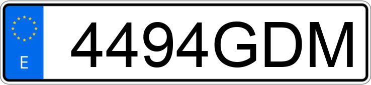 Numer rejestracyjny 4494GDM posiada MERCEDES C (203)