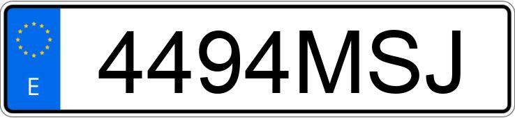 Numer rejestracyjny 4494MSJ posiada CUPRA LEON