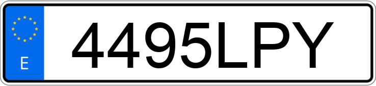 Numer rejestracyjny 4495LPY posiada TOYOTA AYGO