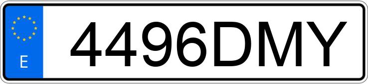 Numer rejestracyjny 4496DMY posiada HONDA @ 125