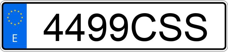 Numer rejestracyjny 4499CSS posiada MERCEDES A (168-169)