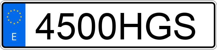 Numer rejestracyjny 4500HGS posiada NISSAN NV 200