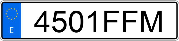 Numer rejestracyjny 4501FFM posiada HONDA CIVIC