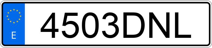 Numer rejestracyjny 4503DNL posiada HONDA FR-V