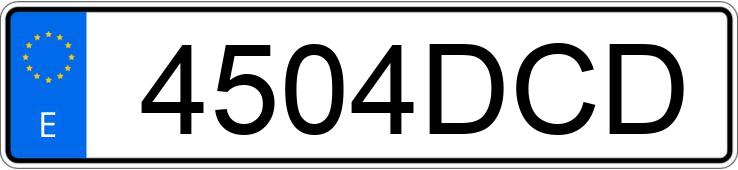 Numer rejestracyjny 4504DCD posiada PEUGEOT 307