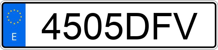 Numer rejestracyjny 4505DFV posiada MERCEDES E (211)