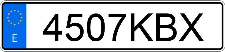 Numer rejestracyjny 4507KBX posiada VOLKSWAGEN TOURAN