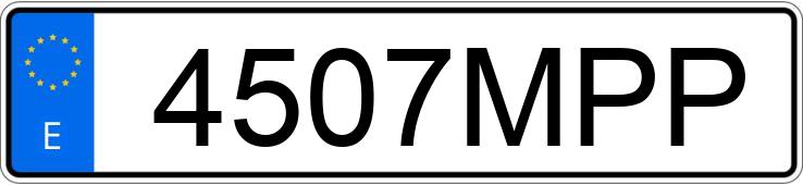 Numer rejestracyjny 4507MPP posiada TOYOTA COROLLA