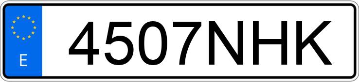 Numer rejestracyjny 4507NHK posiada BMW X2