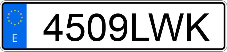 Numer rejestracyjny 4509LWK posiada BMW SERIE 3
