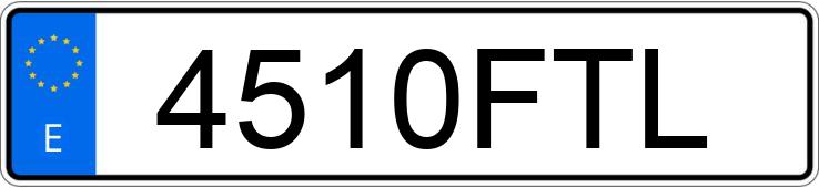 Numer rejestracyjny 4510FTL posiada HONDA ACCORD