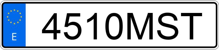 Numer rejestracyjny 4510MST posiada CUPRA LEON