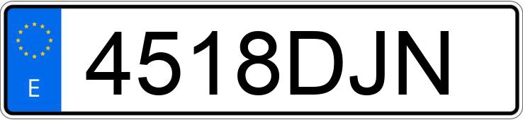 Numer rejestracyjny 4518DJN posiada RENAULT MASTER