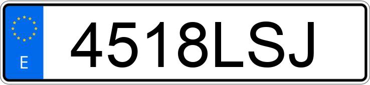 Numer rejestracyjny 4518LSJ posiada MERCEDES C (206)