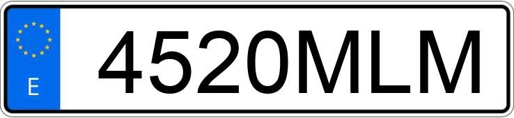 Numer rejestracyjny 4520MLM posiada TOYOTA YARIS