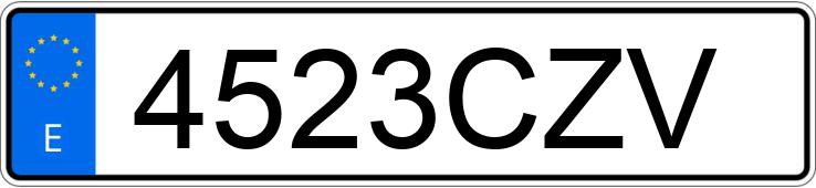 Numer rejestracyjny 4523CZV posiada VOLKSWAGEN GOLF