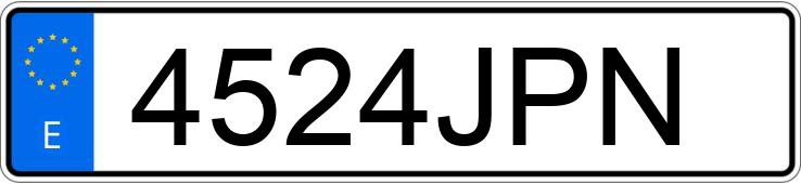 Numer rejestracyjny 4524JPN posiada VOLKSWAGEN GOLF Numer rejestracyjny 4524JPN posiada VOLKSWAGEN GOLF