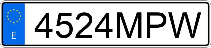 Numer rejestracyjny 4524MPW posiada TOYOTA YARIS