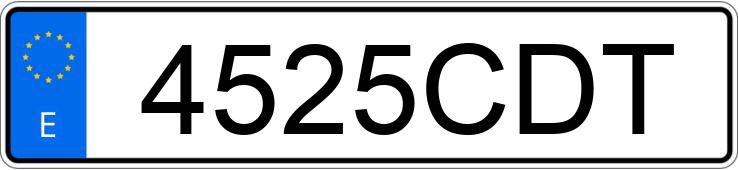 Le numéro d’enregistrement 4525CDT a OPEL VECTRA Le numéro d’enregistrement 4525CDT a OPEL VECTRA