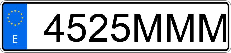 Numer rejestracyjny 4525MMM posiada MG ZS