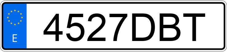 Numer rejestracyjny 4527DBT posiada RENAULT MEGANE