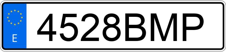 Numer rejestracyjny 4528BMP posiada VOLKSWAGEN CARAVELLE