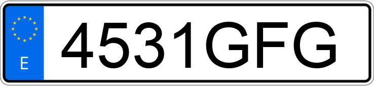 Numer rejestracyjny 4531GFG posiada AUDI A4