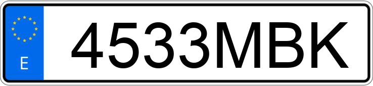Numer rejestracyjny 4533MBK posiada MG ZS