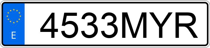 Numer rejestracyjny 4533MYR posiada VOLKSWAGEN GOLF