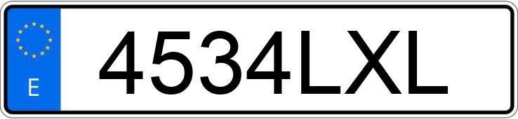 Numer rejestracyjny 4534LXL posiada VOLKSWAGEN SHARAN