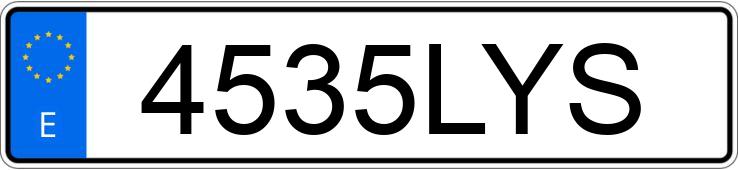 Numer rejestracyjny 4535LYS posiada LAND ROVER RANGE ROVER EVOQUE