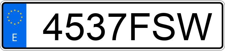 Numer rejestracyjny 4537FSW posiada OPEL VECTRA