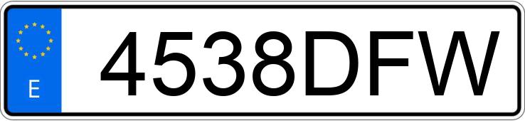 Numer rejestracyjny 4538DFW posiada PEUGEOT PARTNER