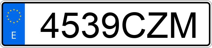 Numer rejestracyjny 4539CZM posiada PEUGEOT PARTNER Numer rejestracyjny 4539CZM posiada PEUGEOT PARTNER
