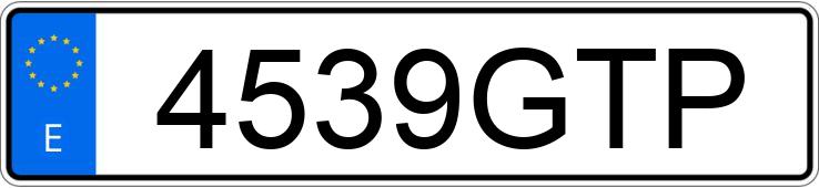 Numer rejestracyjny 4539GTP posiada VOLKSWAGEN GOLF