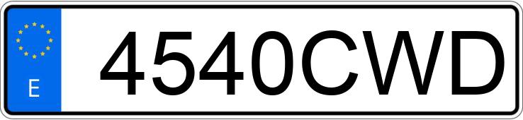 Numer rejestracyjny 4540CWD posiada BMW SERIE 3