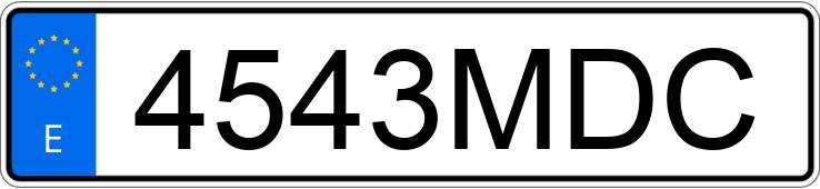 Numer rejestracyjny 4543MDC posiada KIA CEED TOURER