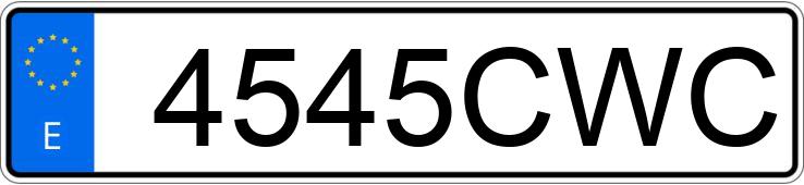 Numer rejestracyjny 4545CWC posiada CITROEN C2