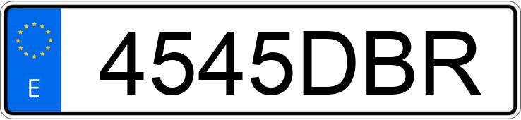 Numer rejestracyjny 4545DBR posiada SEAT IBIZA